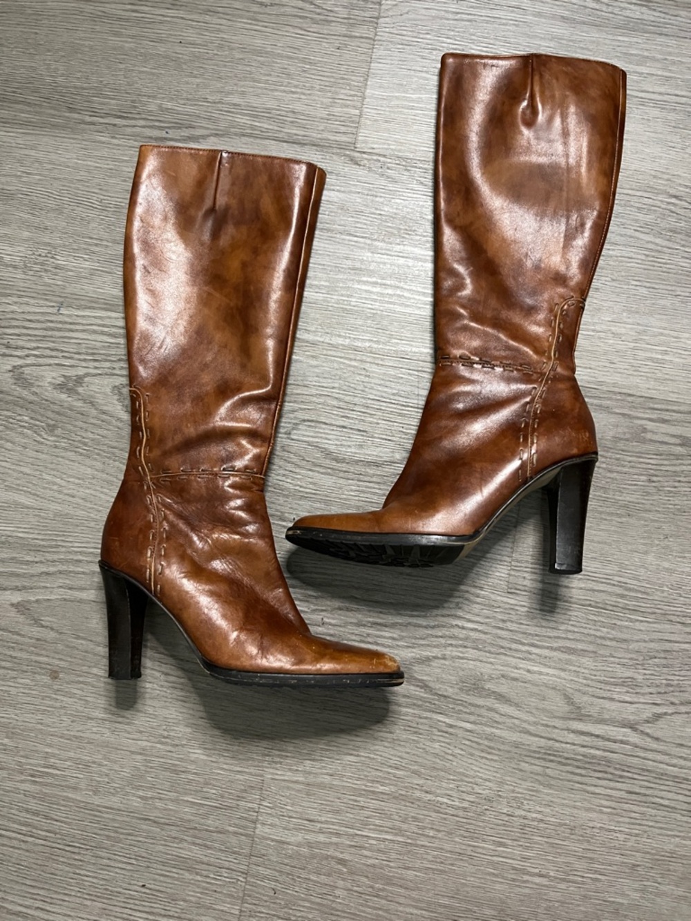 J. Crew Y2K Knee High Leather Boots - Picture 2 of 10